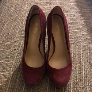 Michael Kors suede platform heels